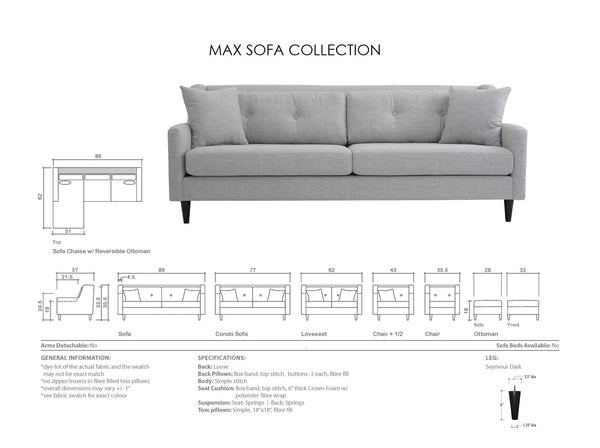 Max Sofa and Sectional Series