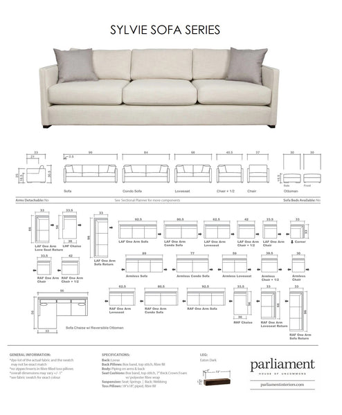 Sylvie Sofa and Sectional Series - Parliament Interiors