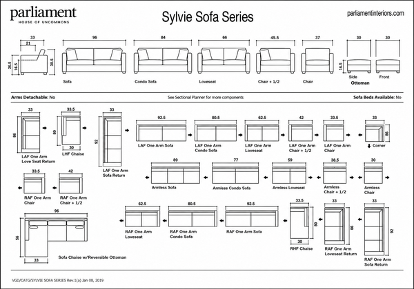 Sylvie Sofa and Sectional Series - Parliament Interiors