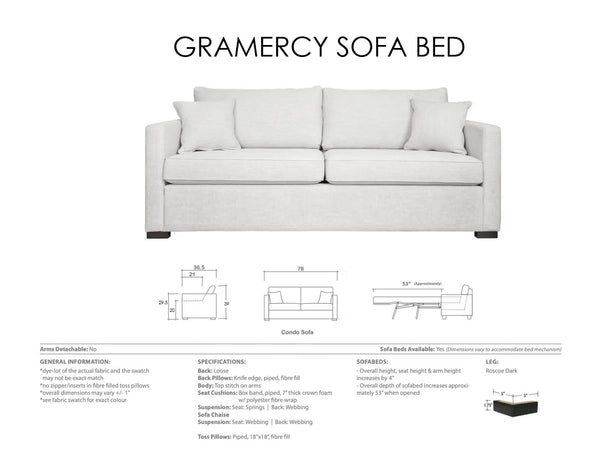 Gramercy Queen Sofa Bed (Condo Size)