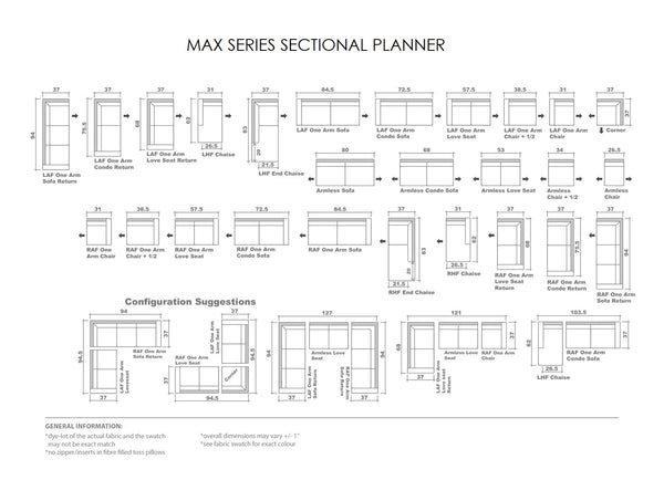 Max Sofa and Sectional Series