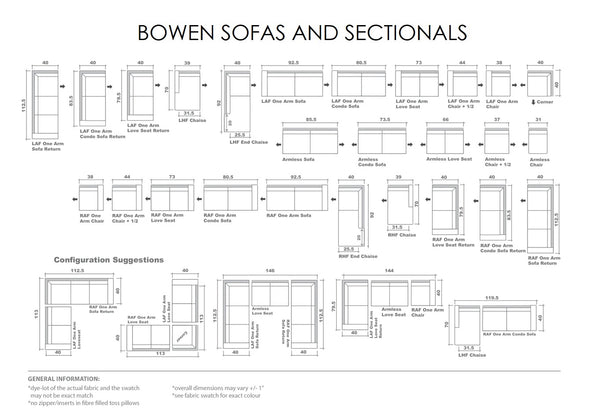 Bowen Sofa and Sectional Series