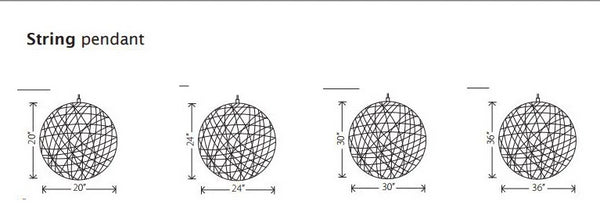 String Ball Pendant Lights - Parliament Interiors